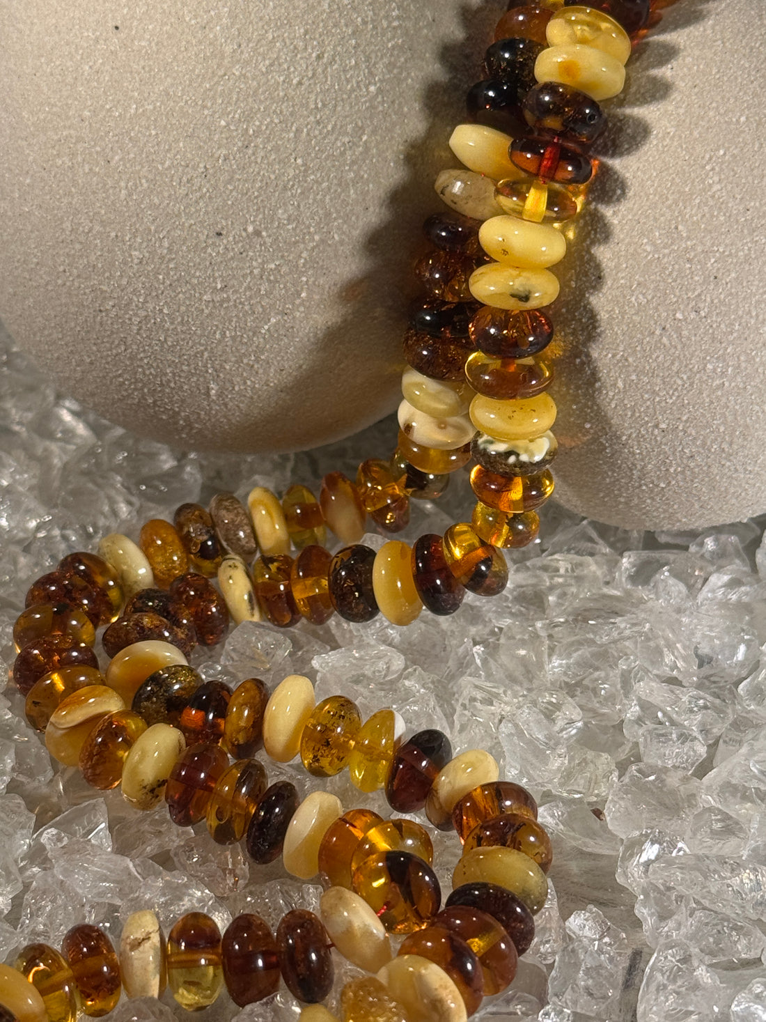 Handmade Baltic amber prayer beads tasbih – authentic Islamic misbaha for dhikr, meditation, and daily prayer.
