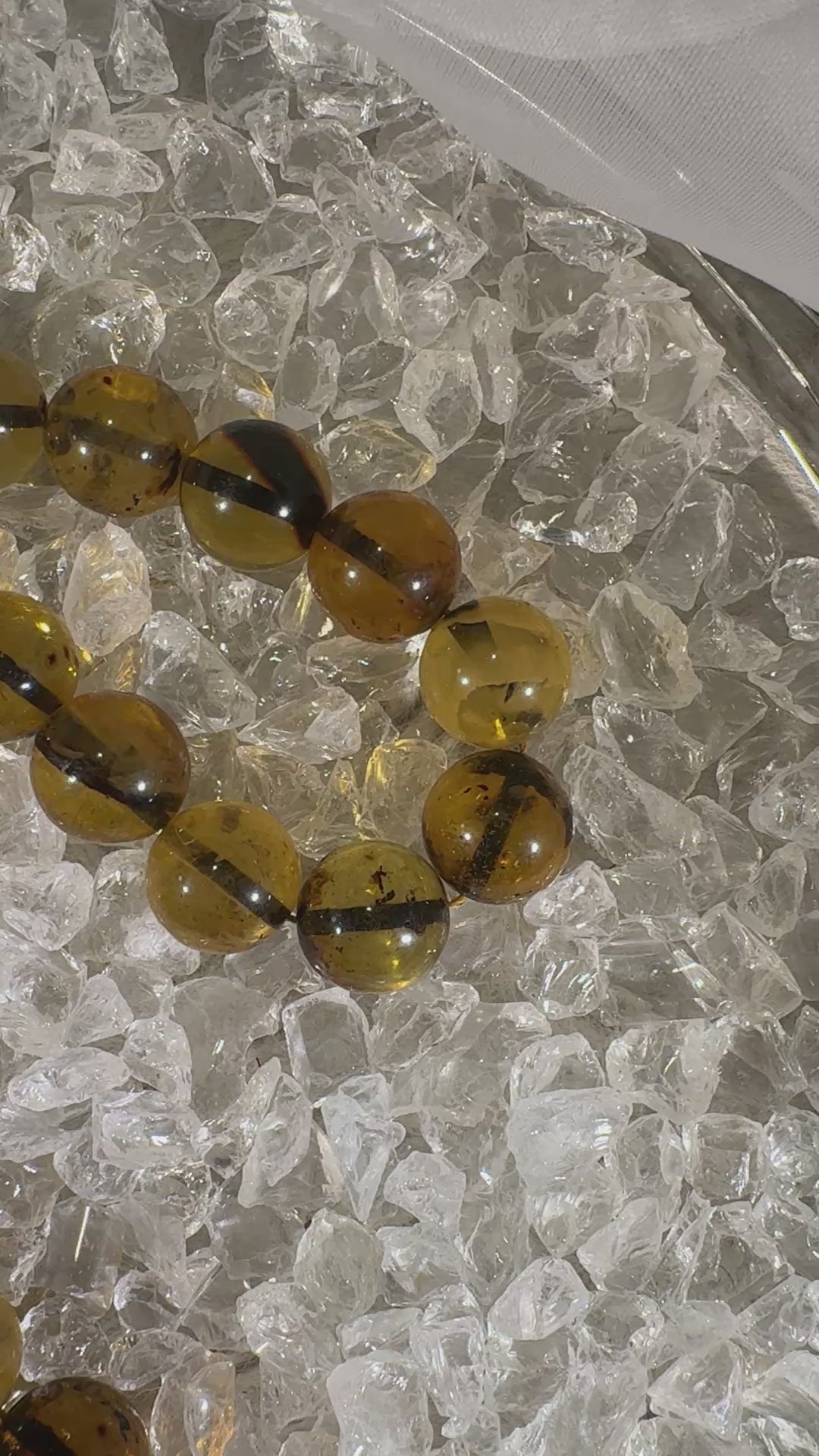 Elegant amber tasbih displayed for Islamic prayer and meditation – handmade misbaha collector’s gift.